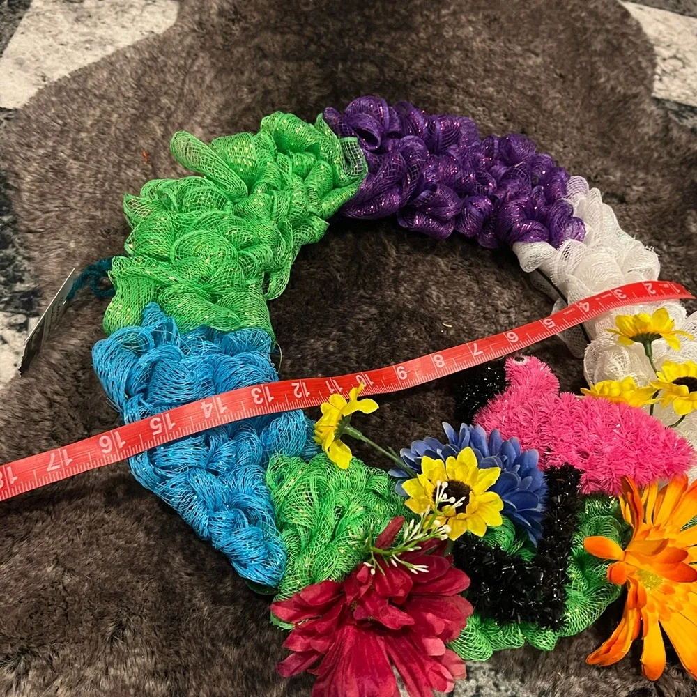 Handmade flamingo wreath